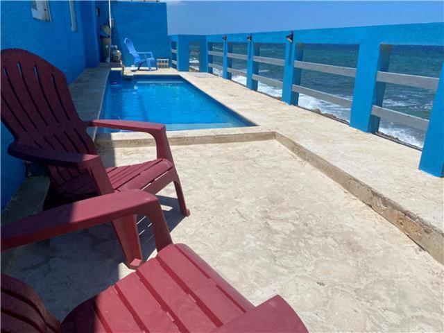 Casita Familiar Con Vista Al Mar Y Piscina Villa Arecibo Bagian luar foto